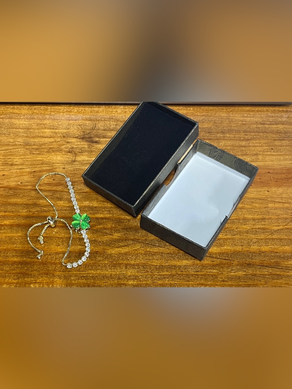 FREE WITH PURCHASE new green flower bracelet costume jewelry gold charm